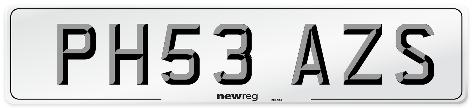 PH53 AZS Number Plate from New Reg